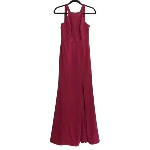 Dessy Collection Burgundy Wedding Dress - Picture 14 of 14